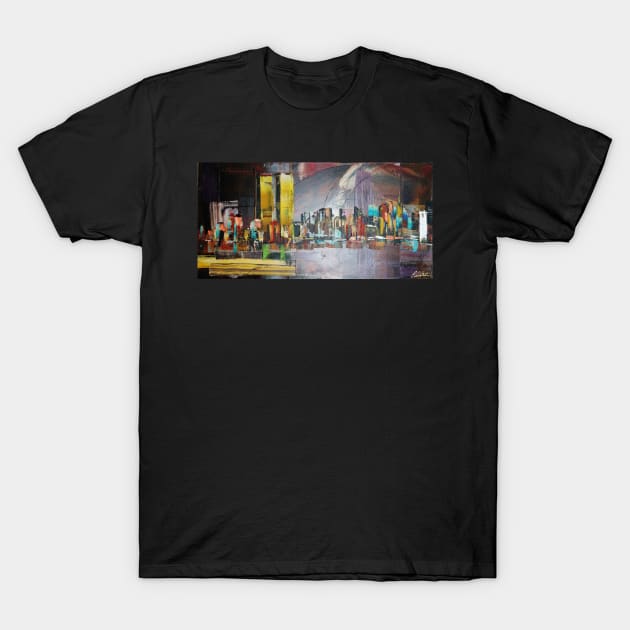 attacks on New York City twin towers 9/11 T-Shirt by artsale